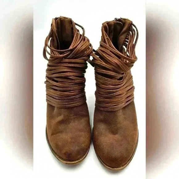 Fergalicious Brown Ankle Boots Womens Size 8 - Picture 1 of 6